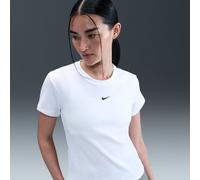 Nike Geripptes Kurzarm-T-Shirt mit enger Passform (Damen) - Weiß 3XL HV4994-100