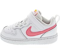 Nike Girls Nike Court Borough Low 2 Toddler, Weiß Rosa, BQ5453-124, 27 EU (10C US)