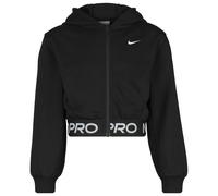 Nike Pro Dri-FIT Fleece Hoodie Mädchen 011 Schwarz/Weiß M (137-146 cm)
