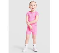 Nike Girls' Ribbed T-Shirt/Shorts Set Infant, Rosa - 6-9M
