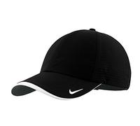 Nike Golf Dri-fit Swoosh Perforierte Kappe, Schwarz Hut, Einheitsgröße