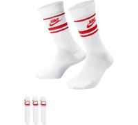 Nike Unisex Socken 3er Pack Everyday Essentials Crew Socks DX5089-102 42-46 White/University Red