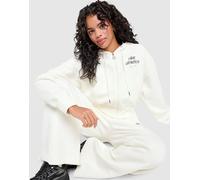 Nike Graphic Swoosh Crop Full Zip Hoodie - Damen, Cremefarben - XS