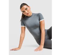 Nike Graphic Swoosh Slim T-Shirt - Damen, Grau - XS