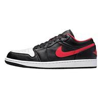 Nike Herren Air Jordan 1 Basso Gymnastikschuhe, Nero Rosso Fuoco Bianco, 44 EU
