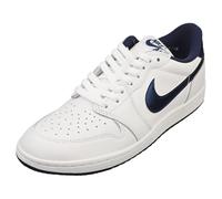 Nike Herren Air Jordan 1 Low Sneaker, Weiß/Marineweiß, 9