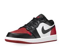 NIKE Herren Air Jordan 1 Low Sneaker, Weiß, Schwarz, Rot, niedrig, 13