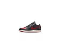 Nike Herren Air Jordan 1 Low White/Gym Black/Particle, White/Gym Rot-Schwarz, 44 EU