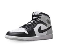 Air Jordan 1 Mid Herrenschuhe (Weiß/Hellrauchgrau/Schwarz), Weiß/Hellrauchgrau/Schwarz, 43 EU