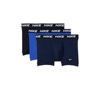 Nike Herren All Day Cotton Stretch Trunk W/Fly Underwear (3-Pack) Badehose, Obsidian/Game Royal/Schwarz, X-Large (3er Pack)