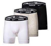 Nike Herren Everyday Cotton Stretch Boxer Briefs 3Pk, White/Grey Heather/Black, S