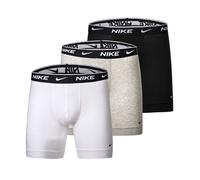Nike Herren Everyday Cotton Stretch Boxer Briefs 3Pk, White/Grey Heather/Black, S
