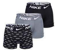 Nike Herren Dri-Fit Esmicro Trunks 3Pk, Nike Logo Print/Cool Grey/Black, L