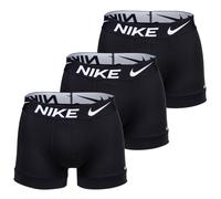 NIKE Herren Boxer Shorts, 3er Pack - Trunks, Dri-Fit Micro, Logobund Schwarz XL