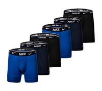 NIKE Herren Boxer Shorts, 6er Pack - Boxers, Cotton Stretch, einfarbig Blau/Schwarz S
