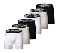 NIKE Herren Boxer Shorts, 6er Pack - Boxers, Cotton Stretch, einfarbig Weiß/Grau/Schwarz XL