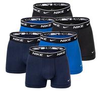 NIKE Herren Boxer Shorts, 6er Pack - Trunks, Logobund, Cotton Stretch Blau/Schwarz M