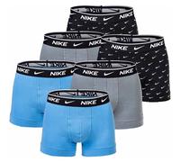 NIKE Herren Boxer Shorts, 6er Pack - Trunks, Logobund, Cotton Stretch M Schwarz