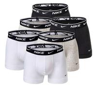 NIKE Herren Boxer Shorts, 6er Pack - Trunks, Logobund, Cotton Stretch M Weiß