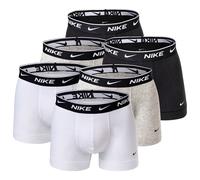 NIKE Herren Boxer Shorts, 6er Pack - Trunks, Logobund, Cotton Stretch Weiß/Grau/Schwarz S