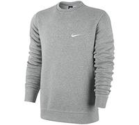 Nike Herren Club Swoosh Crew Fleece Sweatshirt, grau (Dark Grey Heather/White), M