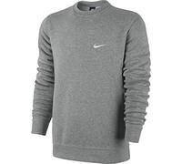 Nike Herren Club Swoosh Crew Fleece Sweatshirt, grau (Dark Grey Heather/White), XXL