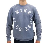 Nike Herren Crew Wash Sweatshirt, Armory Blue/Summit White, M