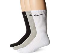 Nike Value Cotton Socken 3er Pack SX4508-965 38-42 Grey Heather/Black/White/Black