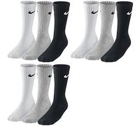 Nike Herren|Damen Socken Sx4508 001, Schwarz - Weiß - Grau, S