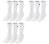 Nike Herren|Damen Socken Sx4508 001, Weiß / 3 Stück, L