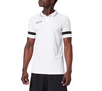 Nike Herren Dri-FIT Academy 21 Polo Shirt, White/Black/Black/Black, XL