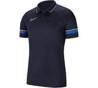 Nike Herren Dri-fit Academy Polo Hemd, Obsidian / Weiß Königlich Blau Weiß, XL EU