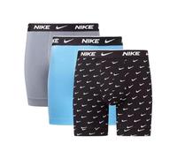 Nike Herren Everyday Cotton Stretch Boxershorts, Swoosh Print/Grey/Uni. Blue, M EU