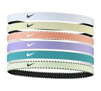 Nike Herren Flex Classic Headbands 6er Pack Stirnbänder Running Fitness Training Sport Haarband Set rutschfest elastisch, Lilac Ice/Dusty Cactus/White, One Size