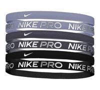 Nike Herren Flex Classic Headbands Printed Metallic 6er Pack Stirnbänder Running Fitness Training Sport Haarband Set, Iron Purple/Thunder Grey/Metallic Silver, One Size