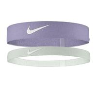 Nike Herren Flex Headband 2er Pack Stirnbänder Running Fitness Training Sport Haarband Set, Lilac Ice/Light Silver/White, One Size