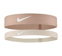 Nike Herren Flex Headband 2er Pack Stirnbänder Running Fitness Training Sport Haarband Set, Rose Gold/Sanddrift/White, One Size