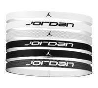 Nike Herren Jordan Elastic Sport Headbands 6er Pack Printed - Elastische Sport Stirnbänder mit Print - Basketball & Training Headbands, Black/White/Black, One Size