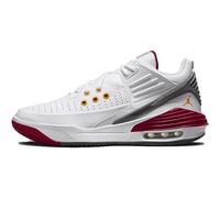 NIKE Herren Jordan Max Aura 5 Basketballschuh, White/Vivid Orange-Cardinal Re, 47 EU