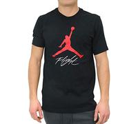 Nike Herren Jumpman Flight HBR Tee T-Shirt, Black/Gym Red, XS