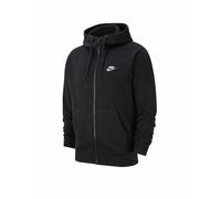 NIKE M NSW CLUB HOODIE FZ FT BLACK/BLACK/WHITE, XXL