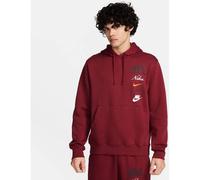 NIKE Herren Kapuzensweat M NK CLUB BB PO HDY STACK GX (FN2634) S TEAM RED/SAIL/SAFETY ORANGE