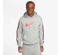 NIKE Herren Kapuzensweat M NSW REPEAT SW FLC PO HOOD BB (DX2028) L DK GREY HEATHER/LT CRIMSON