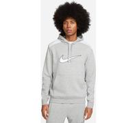NIKE M NSW SP FLC HOODIE BB L DK GREY HEATHER/WHITE/WHIT