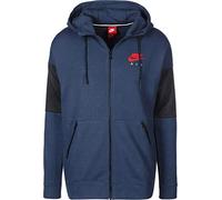 Nike Herren Kapuzensweatjacke AIR Sweatjacke mit Kapuze Hooded Sweat Jacket (Blau, L)