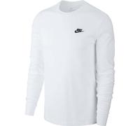 Nike Herren Langarm-T-Shirt M NSW Club Tee LS Weiß/Schwarz Größe M