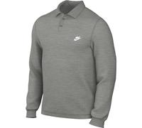 Nike Herren M Nk Club Knit Ls Polo Top, Dk Grey Heather/White, M EU