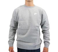 Nike Herren M NSW CLUB CRW BB 804340 Long Sleeved T-shirt, Mehrfarbig (Dark Grey Heather/White), XXL