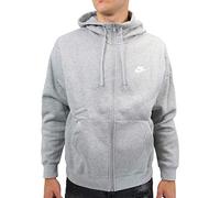 Nike Herren M Nsw Club hættetrøje Fz Ft Hooded Sweatshirt, Dk Grey Heather/Matte Silver/(White), L EU