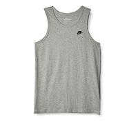 Nike Herren M NSW Club Tanktop, Grau (dk grey heather/Black), 2XL
